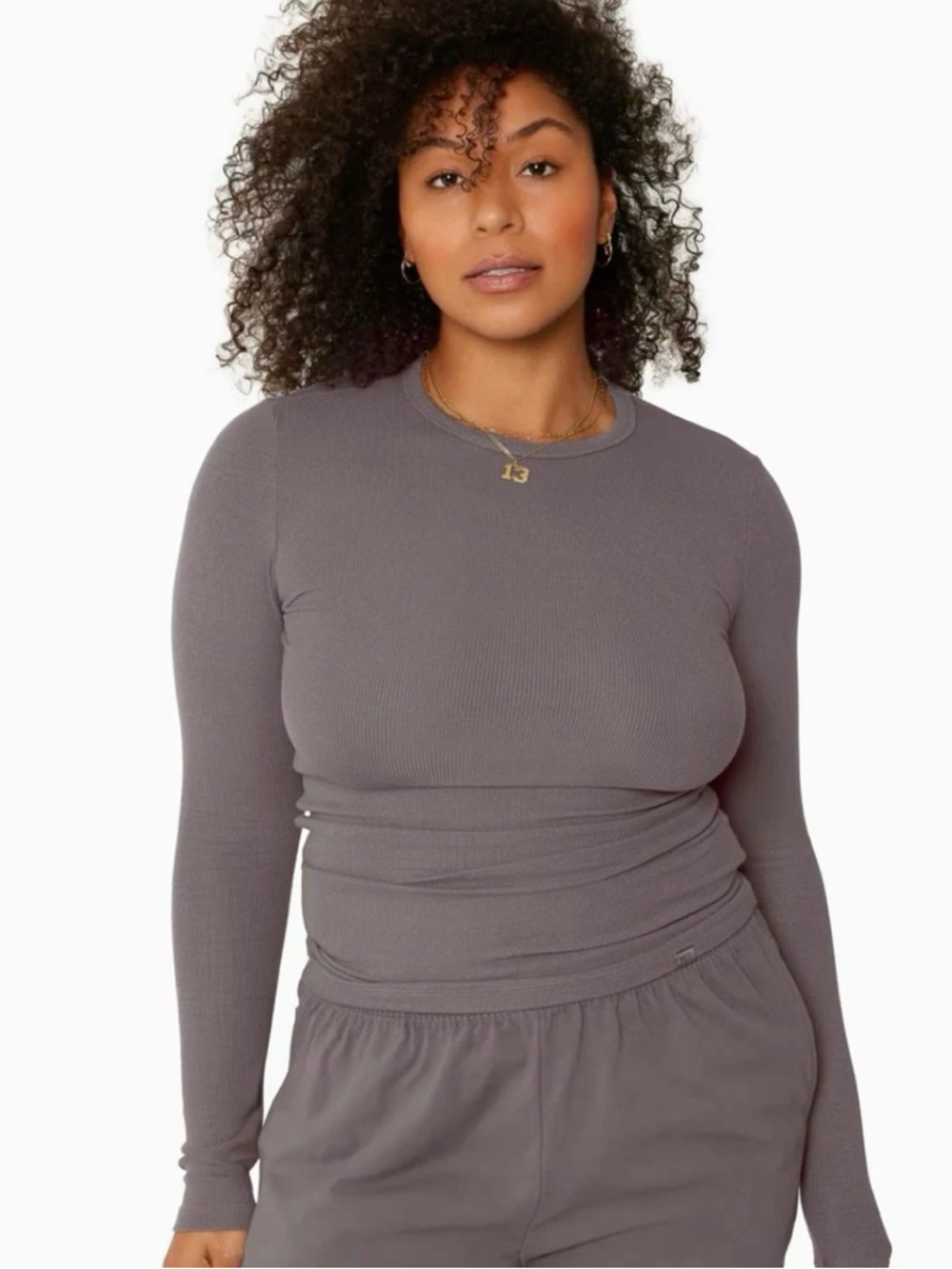 SET Active Women's Long-Sleeve Crew Top - Gray